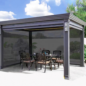 Bộ mái che xếp lớp tự động cao cấp bằng nhôm ngoài trời, mái hiên sinh thái, chòi nghỉ ngoài trời - Product Image 5