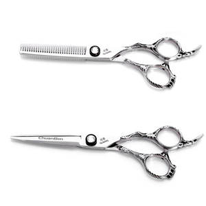 Ciseaux à cheveux professionnels Kawamoto, lame tranchante en acier inoxydable de 6 pouces, manche moyen pour la coiffure - Product Image 3