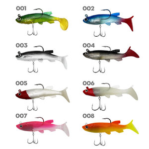 T-Tail testa di piombo morbida artificiale esca per <span class=keywords><strong>spigola</strong></span> a triplo gancio esche d'acqua dolce pesca mare luccio esche - Product Image 6
