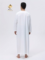 Qamis arabe élégant pour homme – Robe de prière douce et respirante à manches longues, lavable en machine, antistatique, polyvalente toutes saisons pour le Ramadan