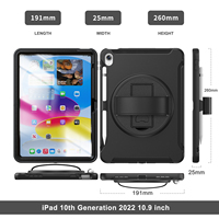 Étui pour tablette TPU hybride robuste antichoc pour iPad 10e génération 10.9 pouces couverture 2022