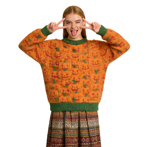 Ugly <strong>Halloween</strong> <strong>Women</strong> Jacquard Knitted Sweater <strong>Jumper</strong> - Product Image 3