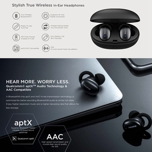 1เพิ่มเติม E1026BT หูฟัง TWS ฟันสีฟ้าหูฟังไร้สาย HiFi สเตอริโอหูฟัง DSP ตัดเสียงรบกวนกีฬาชุดหูฟัง AAC APT - Product Image 2