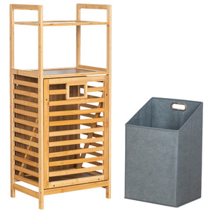 Nan Bamboo Multi Layer Storage Rack 3 Floors Movable Laundry Organizer For <b>Washing</b> <b>Machine</b> Room - Product Image 5