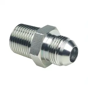 1JN JIC Male 74 Degree Cone NPT Male Thread Adjustable Stud End Nipple Barbed America Hydraulic Fittings Adapter