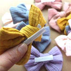 Barrettes en gaze de coton doublé pour bébés filles, accessoires de <span class=keywords><strong>cheveux</strong></span>, couvre-chef, 2 pièces - Product Image 6