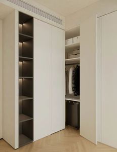 Armoire d'angle à double porte à charnières de style simple et luxueux à l'italienne avec un espace de rangement multiple - Product Image 6