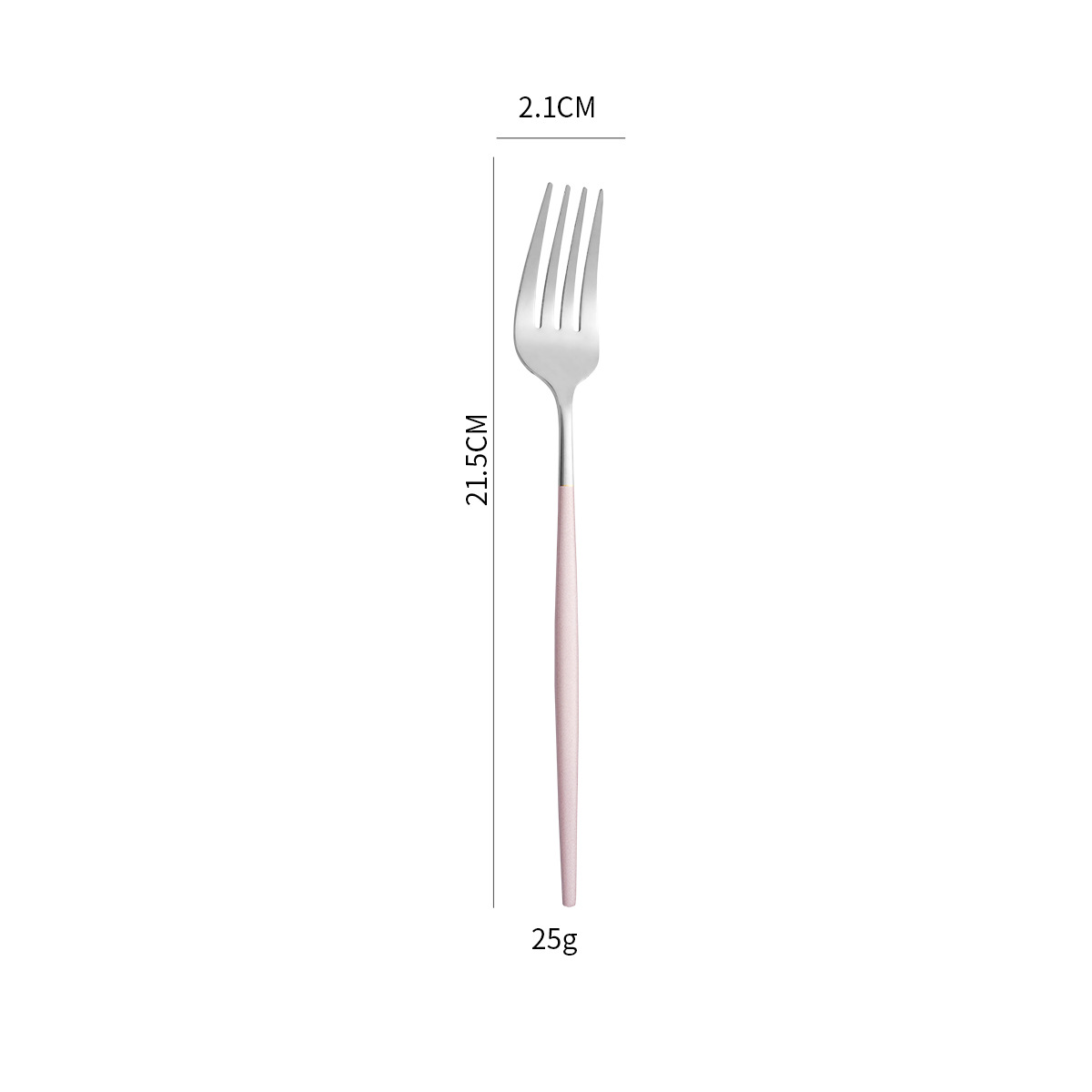 Tenedor de plata rosa