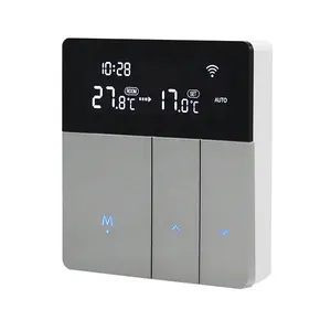 Tuya Intelligent Temperature Controller Thermostat Backlight Home Away APP/Voice Control Compatible with Alexa Google Home