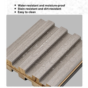 Système de revêtement mural rainuré écologique et imperméable TianGe, placage bois massif, panneau acoustique pour hôpital, hôtel, villa, style moderne - Product Image 2