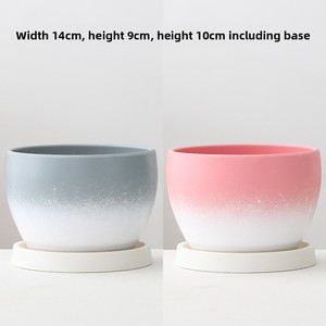 Pot <span class=keywords><strong>de</strong></span> fleurs en céramique pour tulipes, plumerias et succulentes - Grande taille <span class=keywords><strong>haut</strong></span> <span class=keywords><strong>de</strong></span> <span class=keywords><strong>gamme</strong></span> avec plateau - Offre spéciale liquidation - Product Image 6