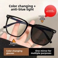 Lunettes photochromiques pour myopie JINGXIN pour femmes, tendance, look naturel, monture large, style célébrité internet, anti-lumière bleue