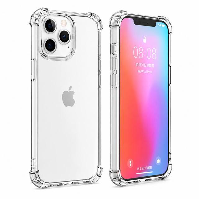 Wholesale 1.5mm Anti-shock Clear Phone Case for iPhone 17 16 15 14 Series TPU Transparent Protective Cover