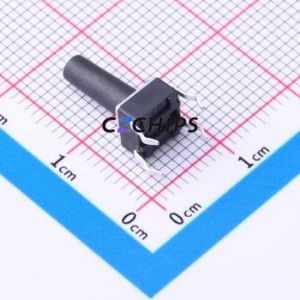 TSD001B13018A03 Tactile Switch Through hole Component (THT)-4P,6x6mm Switch Round Button 1.8N Through Hole 6mm - Product Image 2