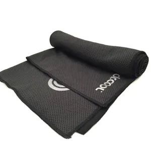 Outdoor Microfiber Unisex Black Ice Cooling Towel Sports Eco-friendly Square Knitted QUICK-DRY with Custom Logo Printed