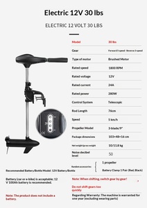<span class=keywords><strong>Moteur</strong></span> électrique de pêche à la traîne Dorham Yacht Accessories Wholesale <span class=keywords><strong>86Lbs</strong></span> DC 24V 552W, <span class=keywords><strong>moteur</strong></span> hors-bord blanc pour <span class=keywords><strong>bateau</strong></span>, pour eau salée - Product Image 6