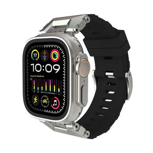 สายนาฬิกาซิลิโคนขายส่งจากโรงงานสำหรับ Apple Watch Ultra 49 มม. SE 44 มม. 45 มม. 42 มม. ทุกซีรีส์ หน้าปัดใหญ่ สายนาฬิกาแบบสปอร์ต - Product Image 1