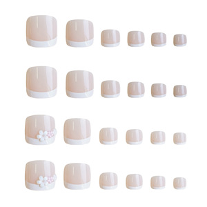 Uñas postizas de cobertura completa de color blanco al por mayor, uñas artificiales de primavera de colores vibrantes, uñas de color sólido. - Product Image 3