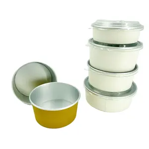 Ecolink Wegwerp Barbecue Aluminiumfolie Papier Voedsel Container Salade Baebecue Kom Met Deksel