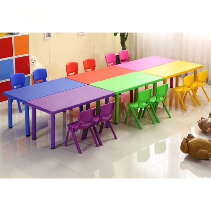 子供のテーブルと椅子セット幼稚園の家具プラスチック耐久性のある子供の子供のパーティーテーブルと椅子