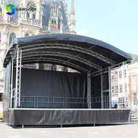 Système d'affichage de botte de plate-forme de scène de concerts en aluminium de podium de scène de toit incurvé extérieur