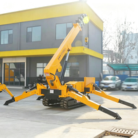 Mini-grue araignée hydraulique capable de levage lourd pour le soutien de la pose de pieux d'infrastructure