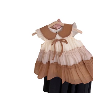 Vestito Estivo in Cotone Senza Maniche con Volant per Bambina 2025 Nuova Collezione Principessa Carina 3-8 Anni Gonna con Spalline e Maniche a Farfalla - Product Image 5
