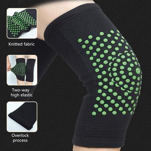 Genouillères de sport vieilles articulations des jambes froides tricotées <span class=keywords><strong>4</strong></span> côtés élastiques de protection genouillères chaudes section courte chauffage genouillères d'absinthe - Product Image 5