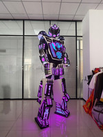 Costume de robot LED porté par un humain, costume de robot géant lumineux programmable pour spectacle, défilé de rue, promotion d'événements