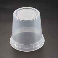 Hd 16 Oz Transparent Pp Rond À Emporter Tasse D'emballage Alimentaire pour Soupe Chaude En Plastique 500Ml Contenants Jetables Micro-ondes