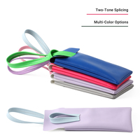 Pochette d'emballage pour lunettes de soleil et lunettes de vue en cuir PU coloré de haute qualité avec poignée, personnalisable avec logo, nouvelle mode