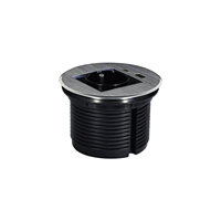 Enchufe de Corriente Alterna de Mesa BNT FR Estándar de 16 A con 1 Puerto USB-A + 1 Puerto USB-C, Aleación de Aluminio, IP44, Autoconexión a Tierra, 110-240 VCA, Uso Comercial