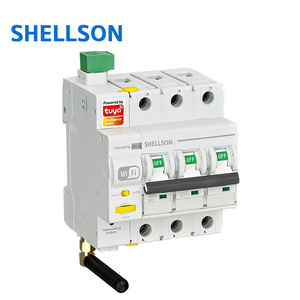 短絡保護単相1P 2P 3P 4P Tuya Wifiスマート回路ブレーカ63Aスマート回路ブレーカ - Product Image 1