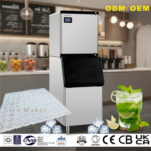 BY-420W(F) 180kg Thickened Stainless Steel Ice Block Maker Water Cooling Commercial clear Cube Ice Machines for Retail