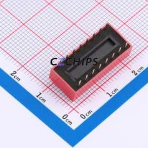 DS-08-R DIP Switch Through hole Component (THT) Switch ( Number of Switch Sections: 8 )( Lead Spacing: 2.54mm )( Color: Blue ) - Product Image 2