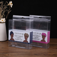 Prix d'usine personnalisé pliant PET PVC boîte en plastique transparent emballage impression boîtes de bandeau de cheveux en plastique