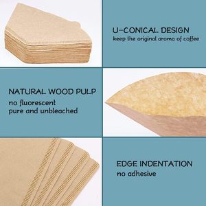 Wholesale Stocked Europe Style Wood Coffee Filters Disposable for Pour Over Eco-friendly Coffee Filter - Product Image 3