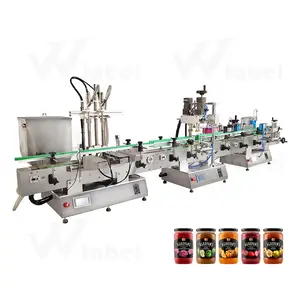 automatic liquid soap shower bath gel body cream for bottles jars cans filling capping labeling machine production line