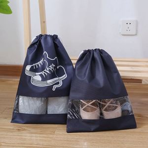 Sac de rangement pour chaussures de voyage pas cher, sac à chaussures anti-poussière à cordon, sac à chaussures réutilisable non tissé, organisateur de rangement, vente en gros - Product Image 2