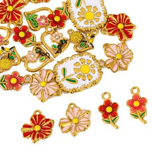 Colgante de Acero Inoxidable con Forma de Corazón de Margarita y Rosa, Pétalo de Flor Esmaltado, Accesorios de Joyería DIY al por Mayor - Product Image 5
