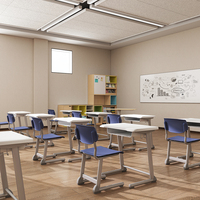 Muebles Escolares Modernos, Conjunto de Silla y Escritorio para Estudiantes con Altura Ajustable, Muebles para Aula Infantil, Conjunto de Mesa y Silla Escolar
