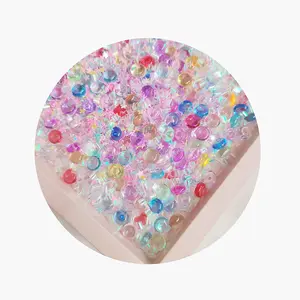 Temizle şeffaf balık kase boncuk Glitter yıldız Sequins konfeti DIY el yapımı el sanatları balçık dolum