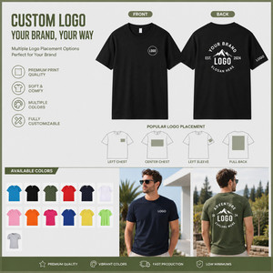 Camiseta de Golf para Hombre, Cuello Redondo, Estampada, Manga Corta, Informal, Tejido de Punto, Secado Rápido, 100% Algodón, Corte Regular, 180 Gramos, Logotipo Frontal - Product Image 2