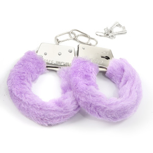 Soft Metal <strong>Fluffy</strong> Fuzzy BDSM Flirting Adult Game Tools Plush Handcuffs Ankle <strong>Cuffs</strong> - Product Image 4