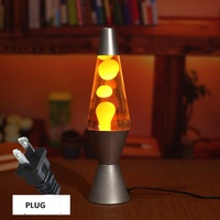 Offre Spéciale gros bouteille en verre en forme de fusée cire colorée base ronde table veilleuse corps en aluminium lampe à lave décorative à led