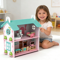 Petite maison de poupée en bois de haute qualité jouets semblant maison de meubles de poupée pour enfants de jeu de rôle