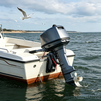 Moteur hors-bord Fornlong 6HP 2 temps refroidi par eau, moteur de bateau à essence, moteur de bateau de pêche stable, moteur haute performance