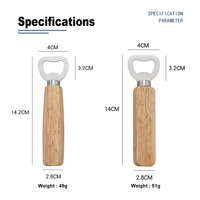 Ouvre-bouteille de bière transfrontalier très vendu, cadeau créatif, ouvre-bouteille en acier inoxydable, ouvre-bouteille en bois personnalisé avec logo