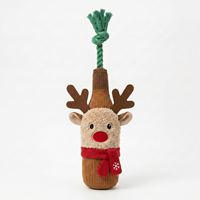 Jouet interactif en peluche de Noël pour animaux de compagnie, bonhomme de neige, Père Noël, renne, elfe, jouet à mâcher en corde, fabricant OEM ODM sur mesure