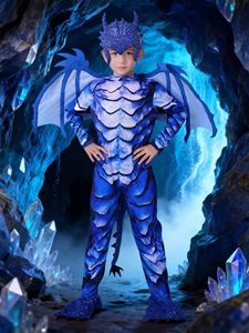Costume de Chevalier Dragon Glacé pour Enfants, Déguisement d'Halloween, Tenue de Jeu de Rôle <span class=keywords><strong>Dinosaure</strong></span> pour Spectacle - Product Image 1